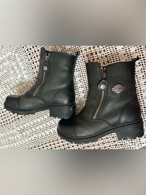 Harley-Davidson Footwear Womens Amherst Motorcycle Boot Black Size 7 Medium US